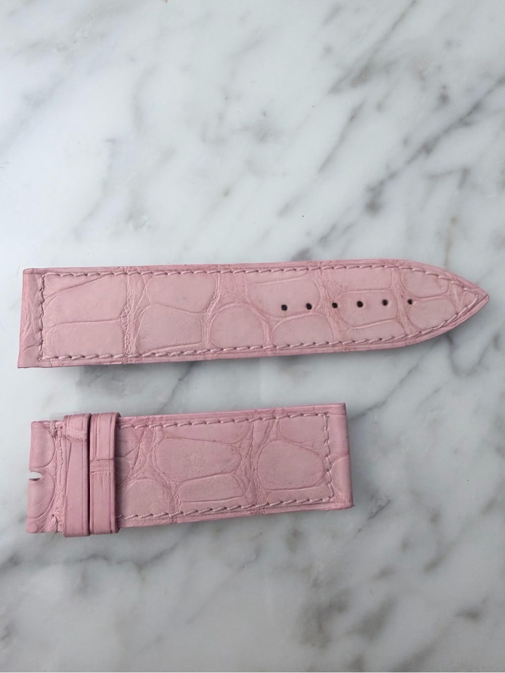 Custom exotic alligator Franck Muller watch strap 22mm light pink maybe used